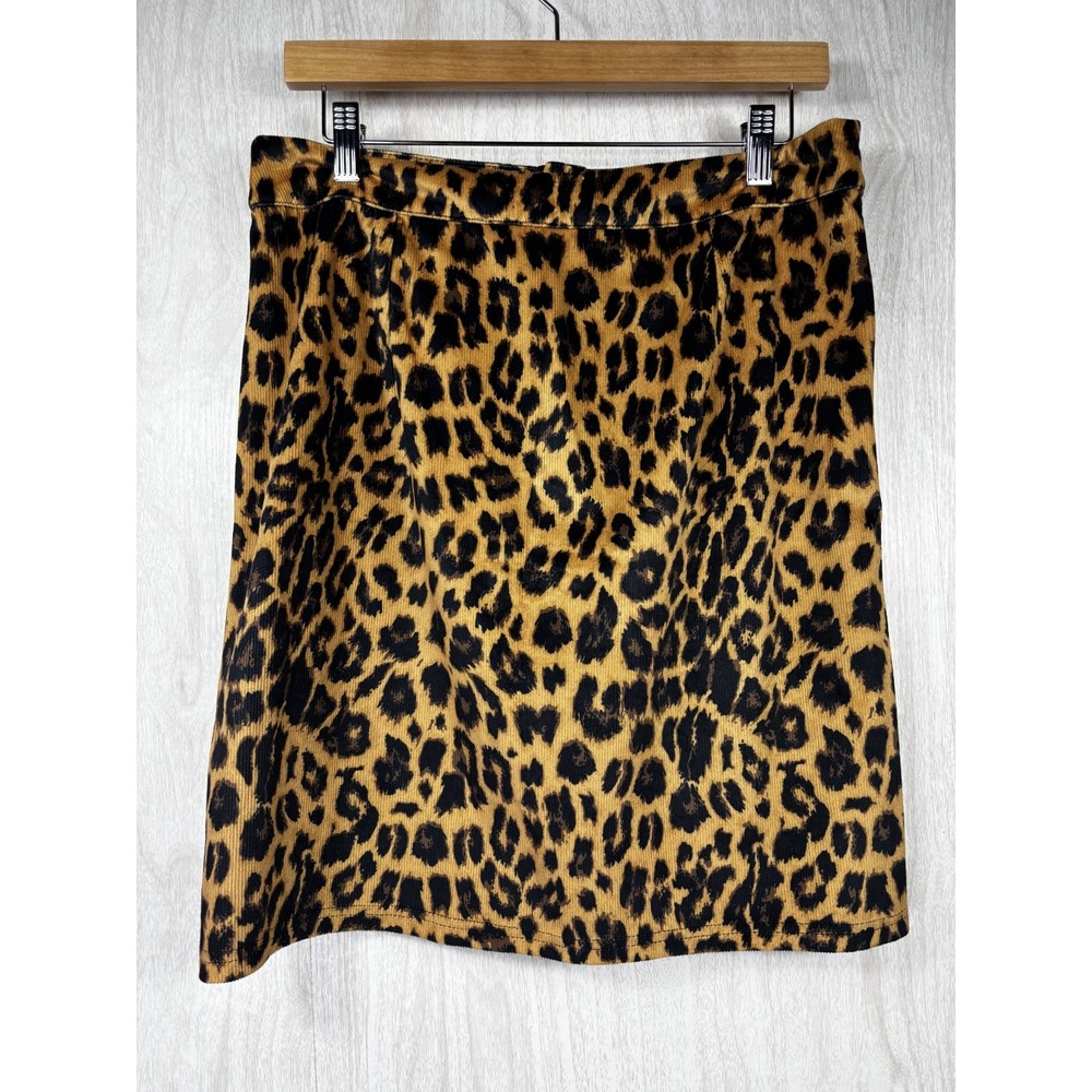 Crazy Train Leopard Print Button Front Mini Skirt… - image 3